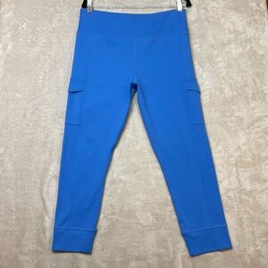 Zyia Active Side Pocket Hi-Rise Crop Legging Womens 16 - 18 Blue